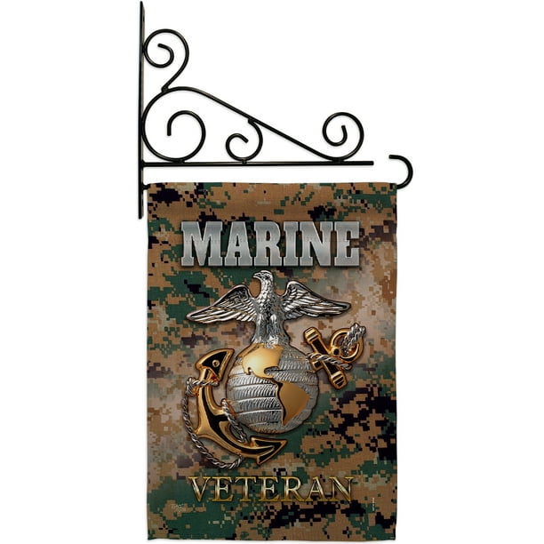 Marine Corps Veteran Garden Flag Armed Forces Decorative Gift Yard House Banner